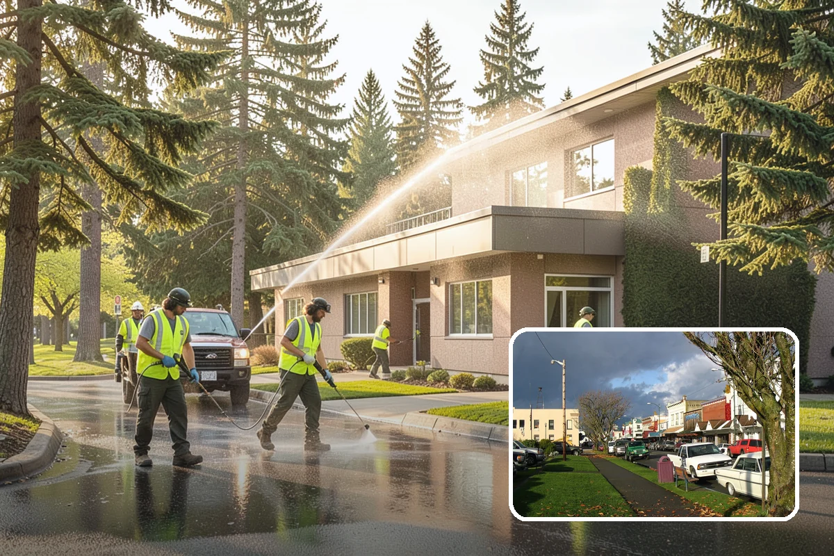 Public Space Cleanup in Arlington, Snohomish County, WA - A combined cleaning visit rather than separate single-task trips