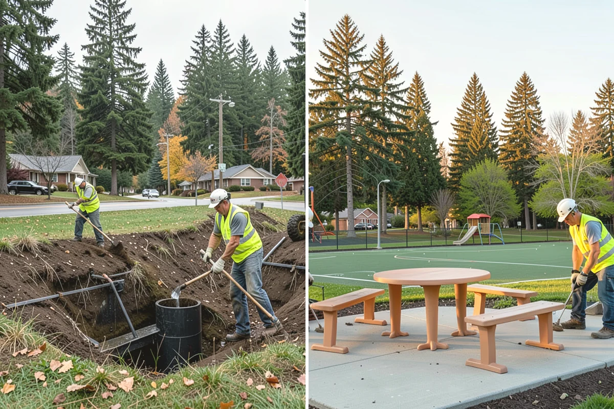 Public Space Cleanup in Black Diamond, King County, WA - Map service zones and set early-morning schedules