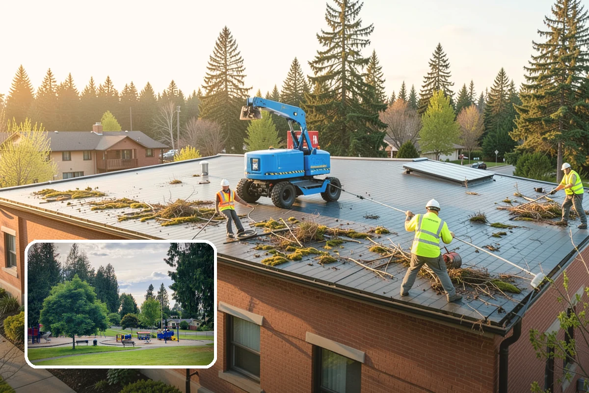 Public Space Cleanup in Bonney Lake, Pierce County, WA - A combined cleaning visit rather than separate single-task trips
