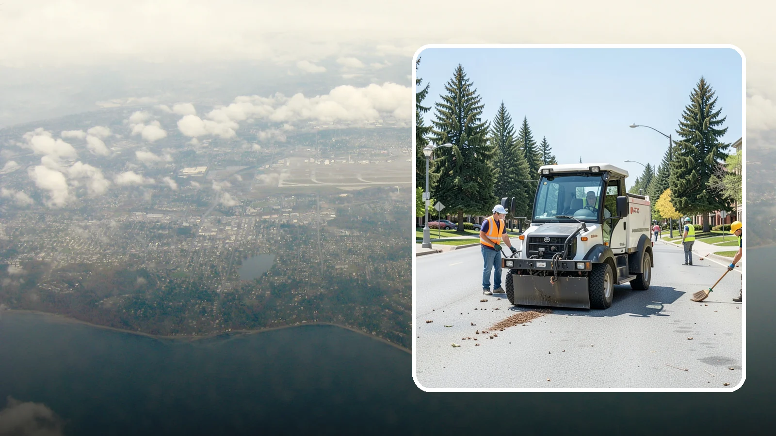 Public Space Cleanup in Burien, King County, WA - Comprehensive cleaning of downtown cores, plazas, and civic gathering spaces on a scheduled basis.