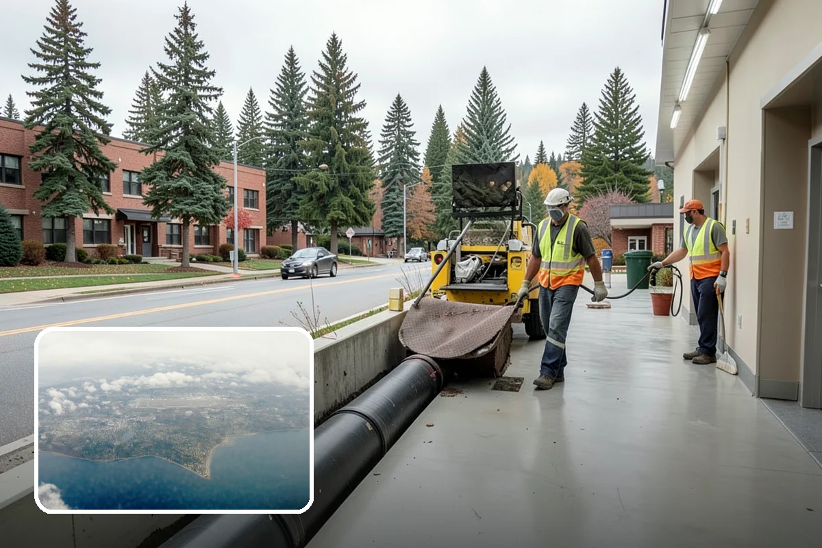 Public Space Cleanup in Burien, King County, WA - A combined cleaning visit rather than separate single-task trips