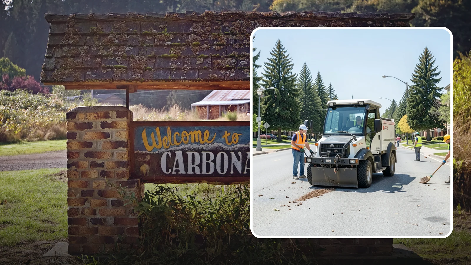 Public Space Cleanup in Carbonado, Pierce County, WA - Comprehensive cleaning of downtown cores, plazas, and civic gathering spaces on a scheduled basis.