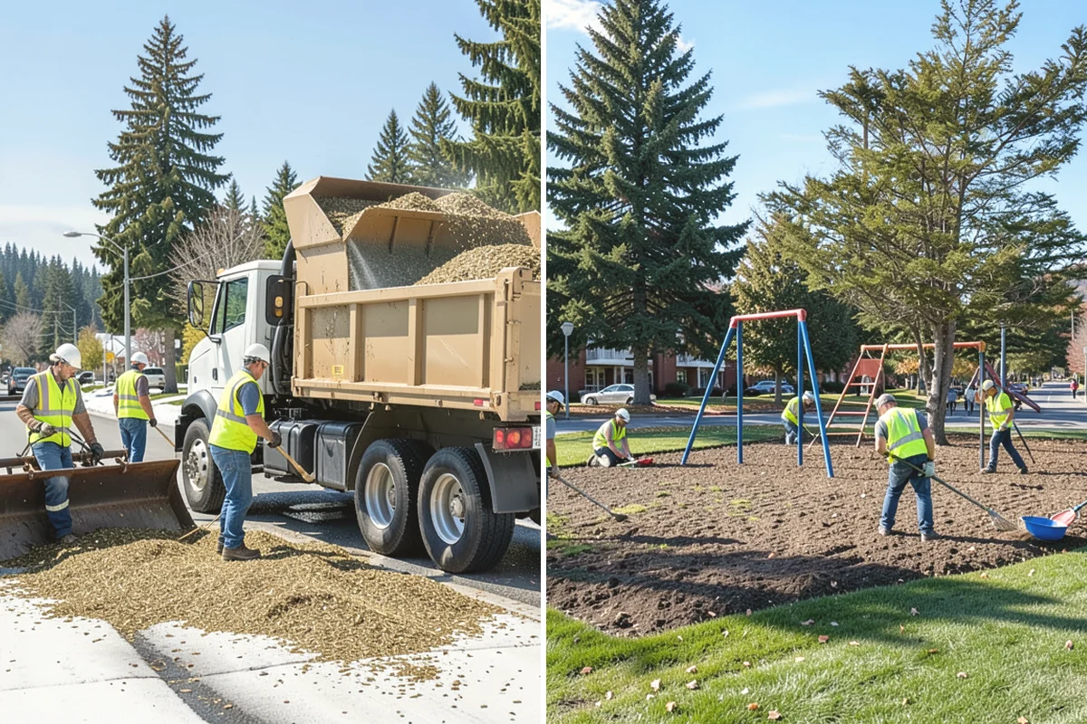 Public Space Cleanup in Carbonado, Pierce County, WA - Map service zones and set early-morning schedules