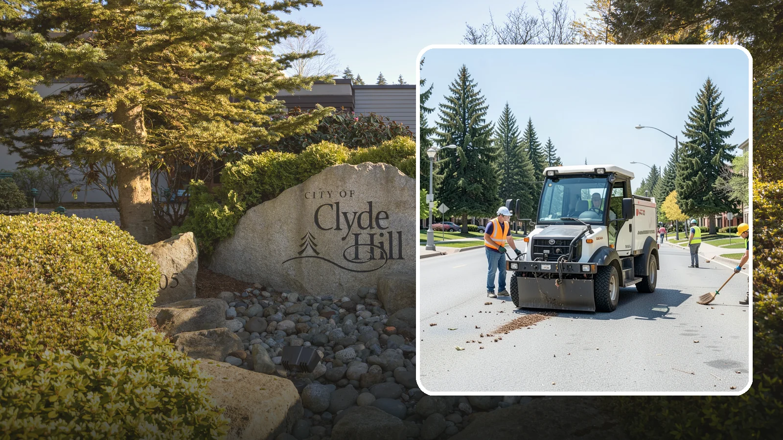 Public Space Cleanup in Clyde Hill, King County, WA - Comprehensive cleaning of downtown cores, plazas, and civic gathering spaces on a scheduled basis.