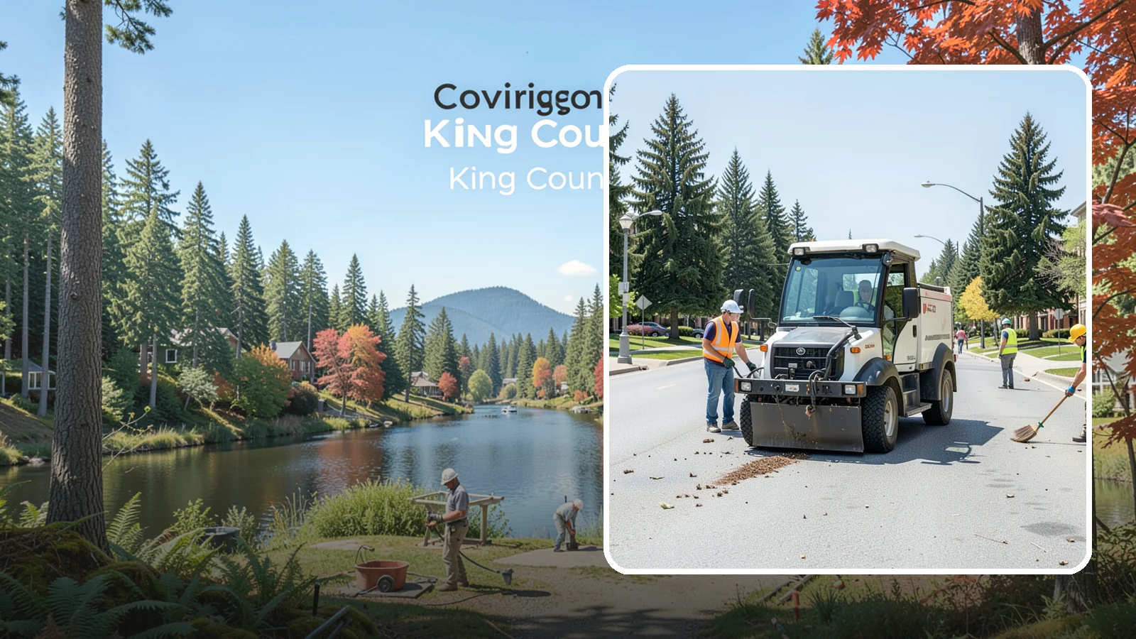 Public Space Cleanup in Covington, King County, WA - Comprehensive cleaning of downtown cores, plazas, and civic gathering spaces on a scheduled basis.