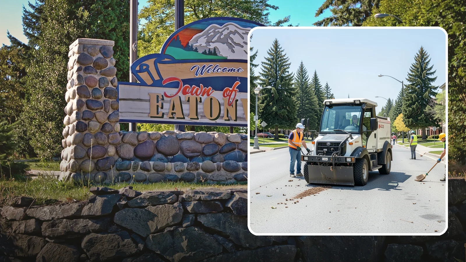 Public Space Cleanup in Eatonville, Pierce County, WA - Comprehensive cleaning of downtown cores, plazas, and civic gathering spaces on a scheduled basis.