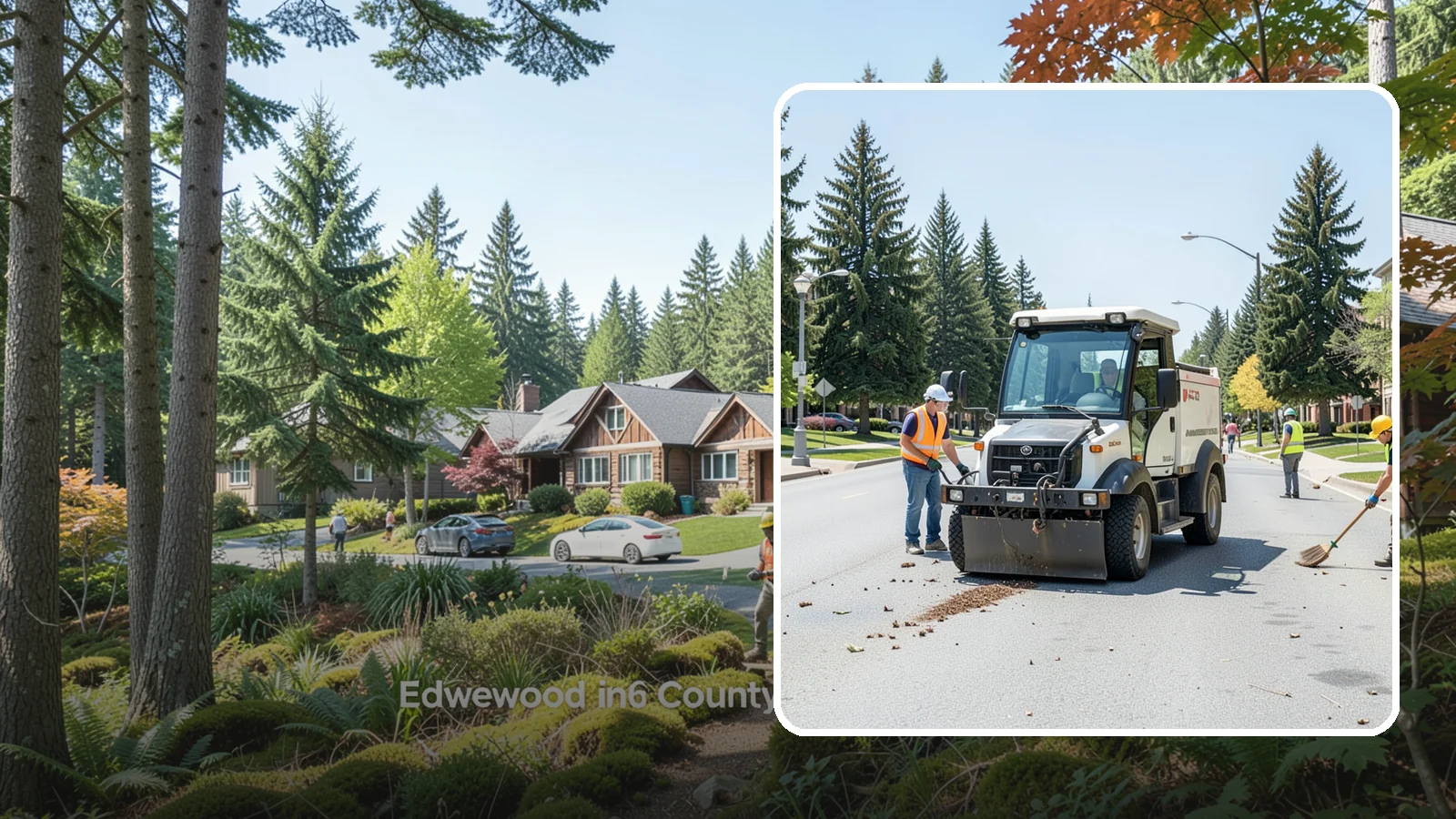 Public Space Cleanup in Edgewood, Pierce County, WA - Comprehensive cleaning of downtown cores, plazas, and civic gathering spaces on a scheduled basis.
