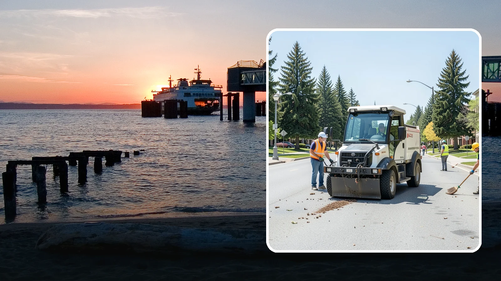 Public Space Cleanup in Edmonds, Snohomish County, WA - Comprehensive cleaning of downtown cores, plazas, and civic gathering spaces on a scheduled basis.