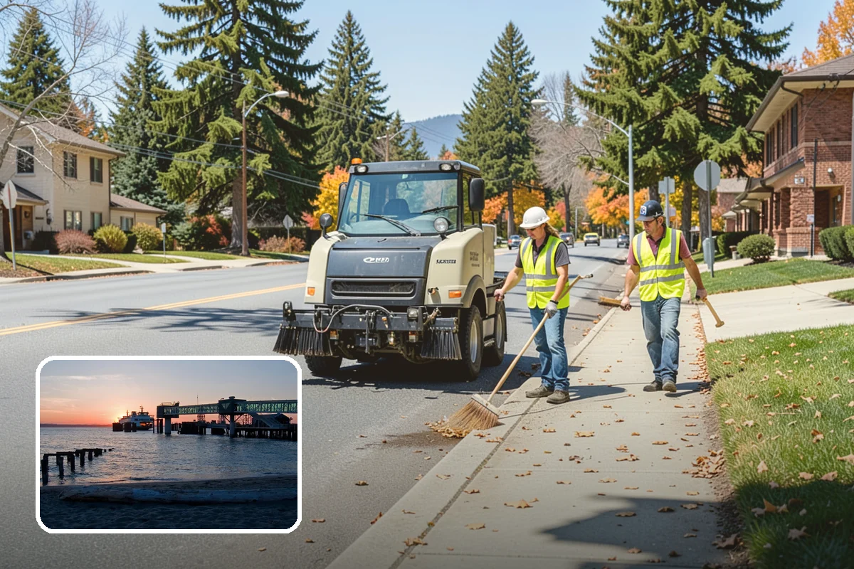 Public Space Cleanup in Edmonds, Snohomish County, WA - A combined cleaning visit rather than separate single-task trips