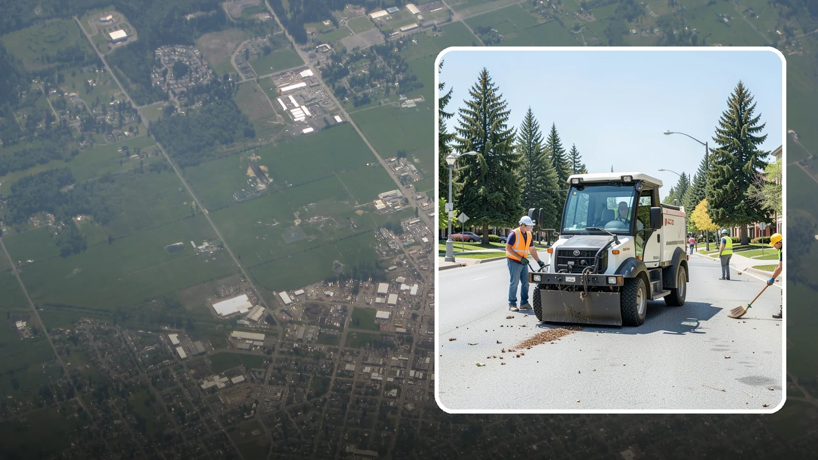 Public Space Cleanup in Enumclaw, King County, WA - Comprehensive cleaning of downtown cores, plazas, and civic gathering spaces on a scheduled basis.
