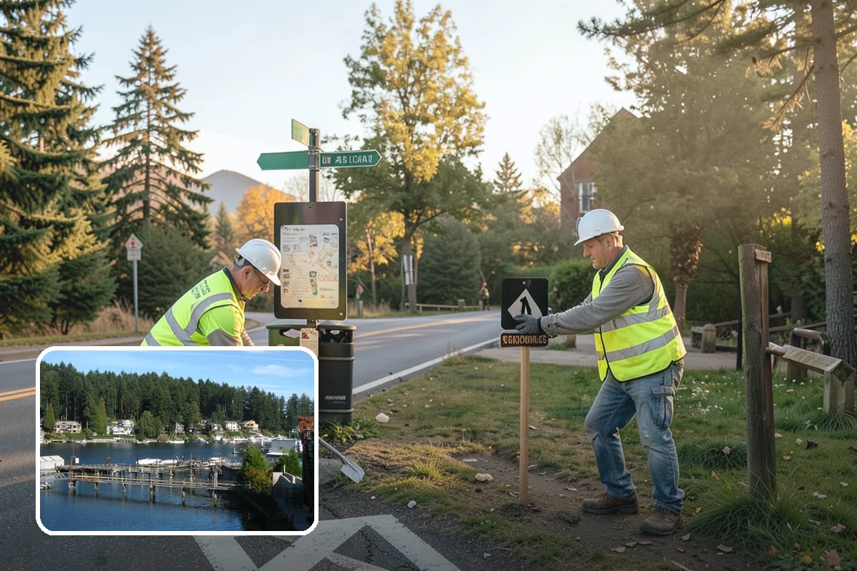 Public Space Cleanup in Gig Harbor, Pierce County, WA - A combined cleaning visit rather than separate single-task trips