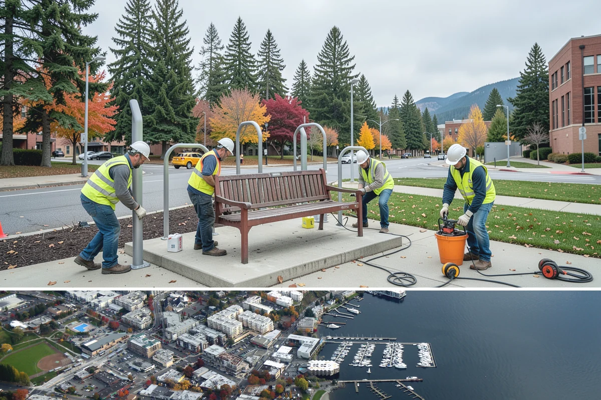 Public Space Cleanup in Kirkland, King County, WA - Service continues year-round, intensifying during summer events and holiday shopping periods when downtown foot traffic peaks.