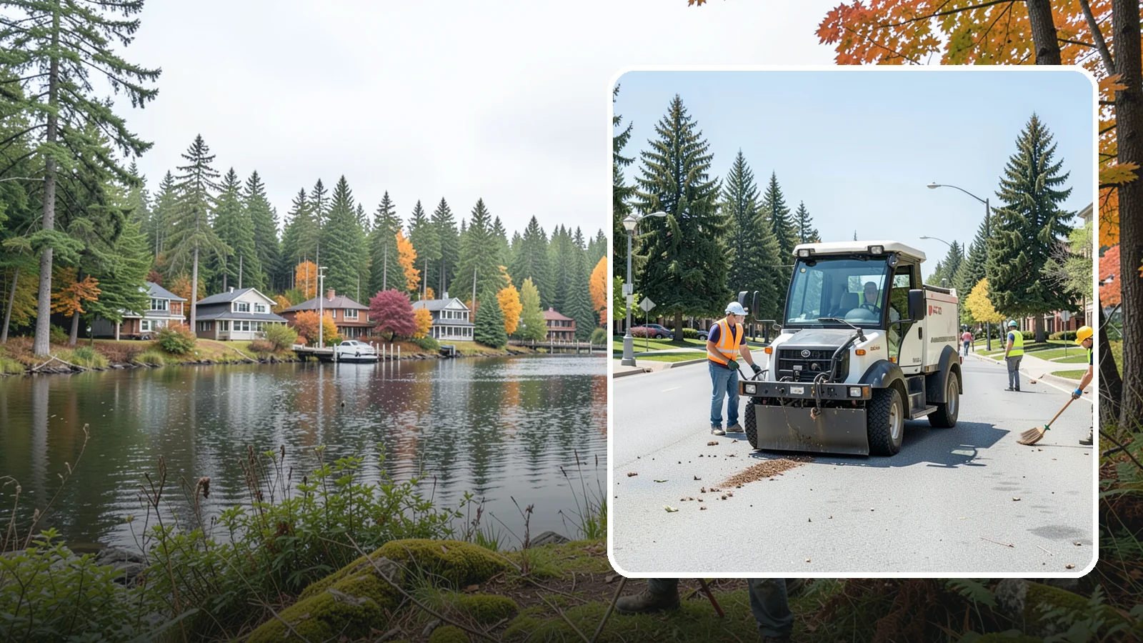 Public Space Cleanup in La Conner, Skagit County, WA - Comprehensive cleaning of downtown cores, plazas, and civic gathering spaces on a scheduled basis.