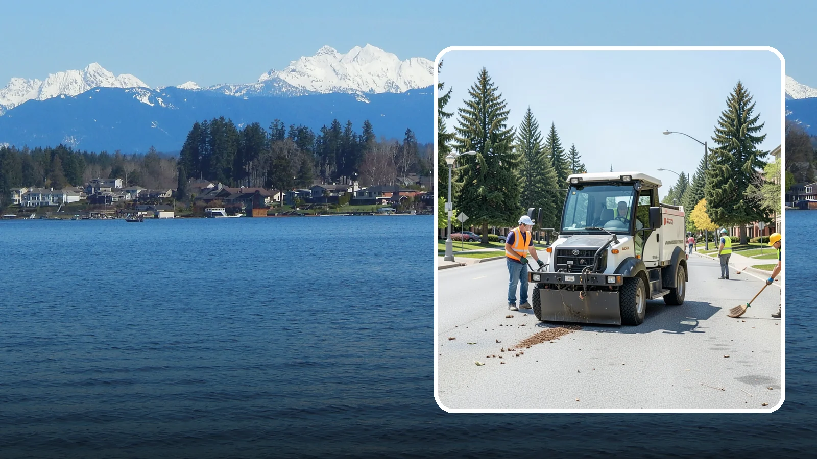 Public Space Cleanup in Lake Stevens, Snohomish County, WA - Comprehensive cleaning of downtown cores, plazas, and civic gathering spaces on a scheduled basis.