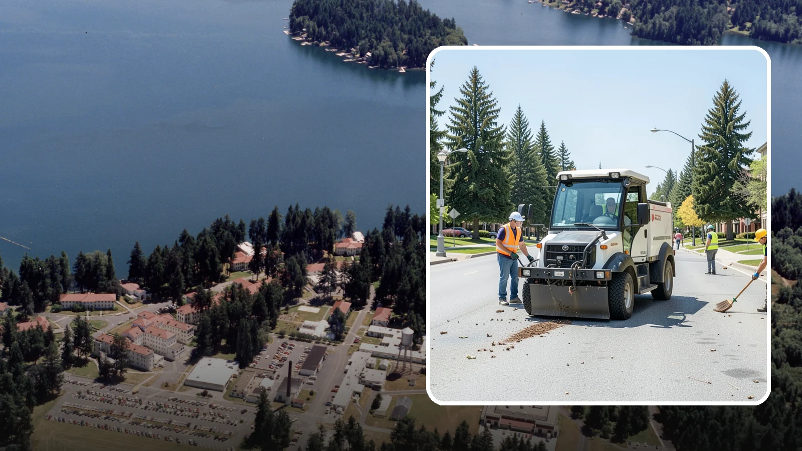Public Space Cleanup in Lakewood, Pierce County, WA - Comprehensive cleaning of downtown cores, plazas, and civic gathering spaces on a scheduled basis.