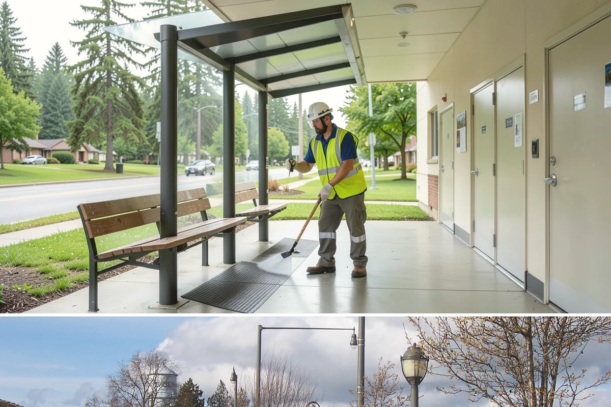 Public Space Cleanup in Marysville, Snohomish County, WA - Service continues year-round, intensifying during summer events and holiday shopping periods when downtown foot traffic peaks.