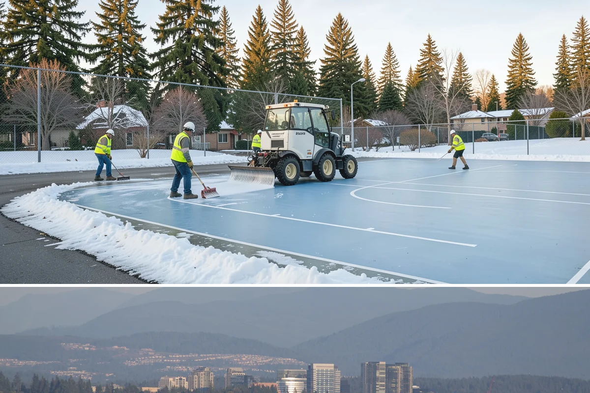 Public Space Cleanup in Medina, King County, WA - Service continues year-round, intensifying during summer events and holiday shopping periods when downtown foot traffic peaks.