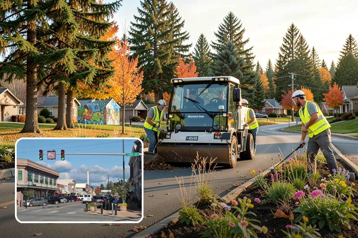 Public Space Cleanup in Monroe, Snohomish County, WA - A combined cleaning visit rather than separate single-task trips
