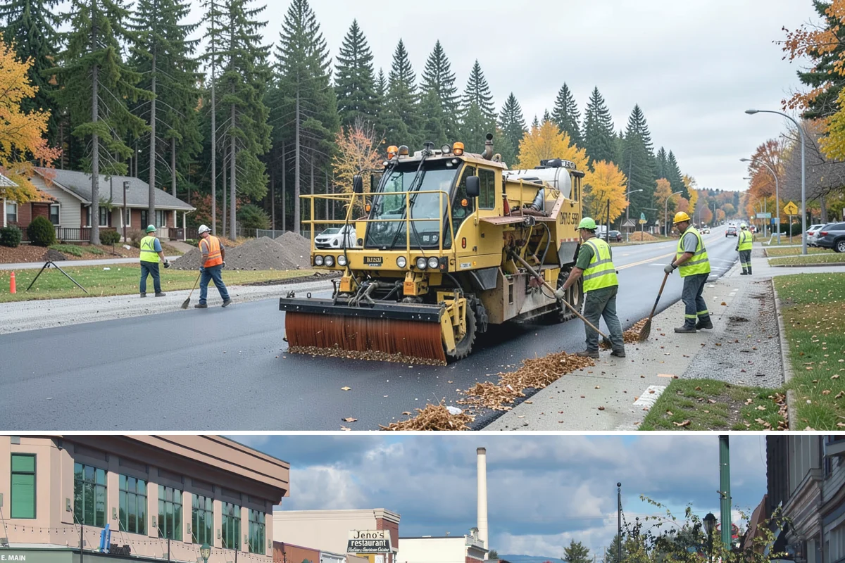 Public Space Cleanup in Monroe, Snohomish County, WA - Service continues year-round, intensifying during summer events and holiday shopping periods when downtown foot traffic peaks.