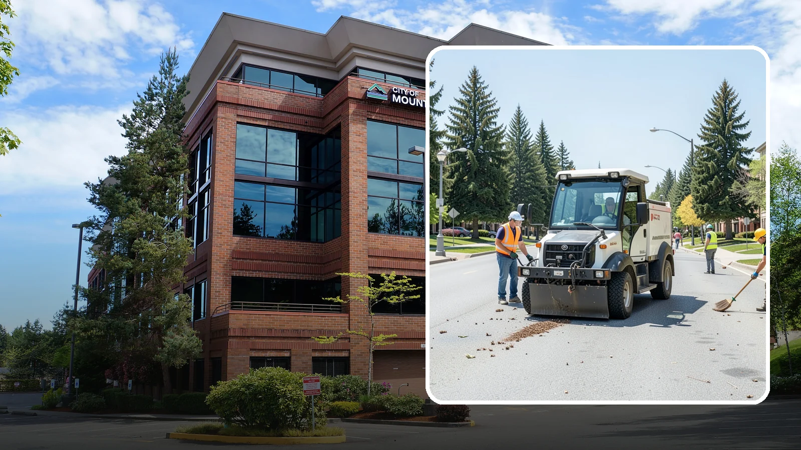 Public Space Cleanup in Mountlake Terrace, Snohomish County, WA - Comprehensive cleaning of downtown cores, plazas, and civic gathering spaces on a scheduled basis.
