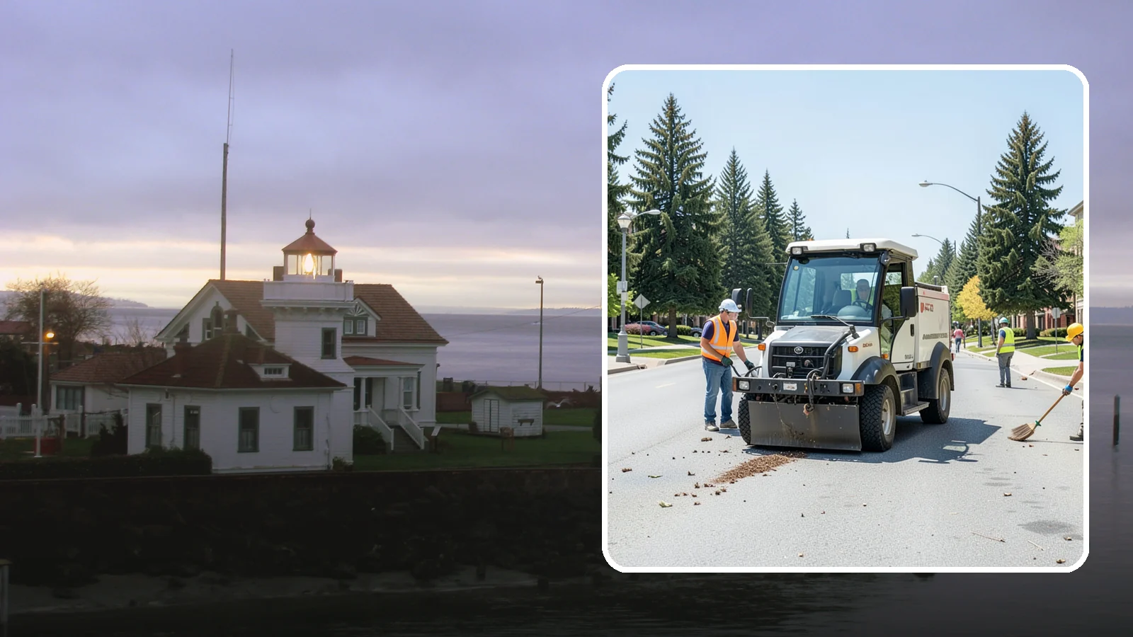 Public Space Cleanup in Mukilteo, Snohomish County, WA - Comprehensive cleaning of downtown cores, plazas, and civic gathering spaces on a scheduled basis.
