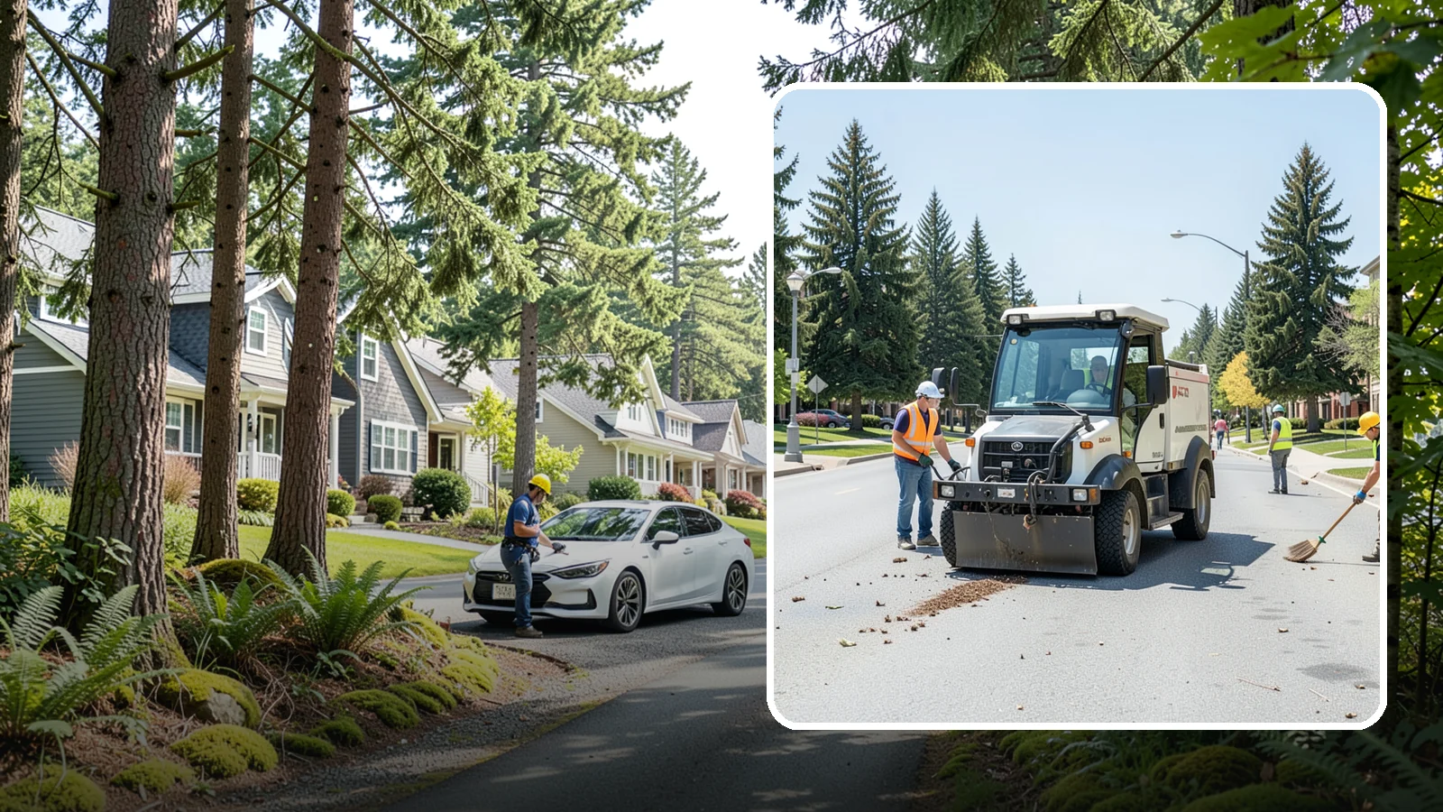 Public Space Cleanup in Normandy Park, King County, WA - Comprehensive cleaning of downtown cores, plazas, and civic gathering spaces on a scheduled basis.