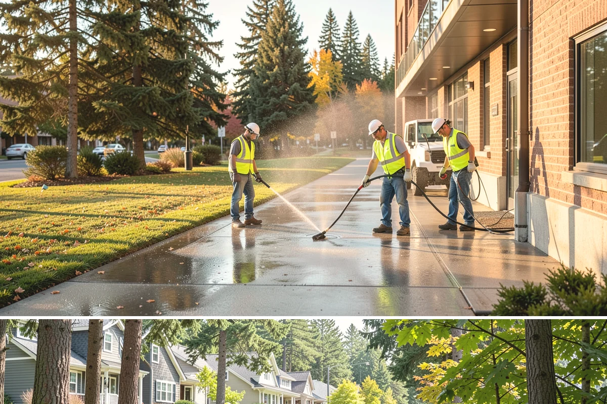 Public Space Cleanup in Normandy Park, King County, WA - Service continues year-round, intensifying during summer events and holiday shopping periods when downtown foot traffic peaks.
