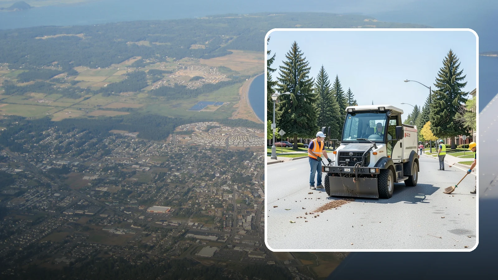 Public Space Cleanup in Oak Harbor, Island County, WA - Comprehensive cleaning of downtown cores, plazas, and civic gathering spaces on a scheduled basis.