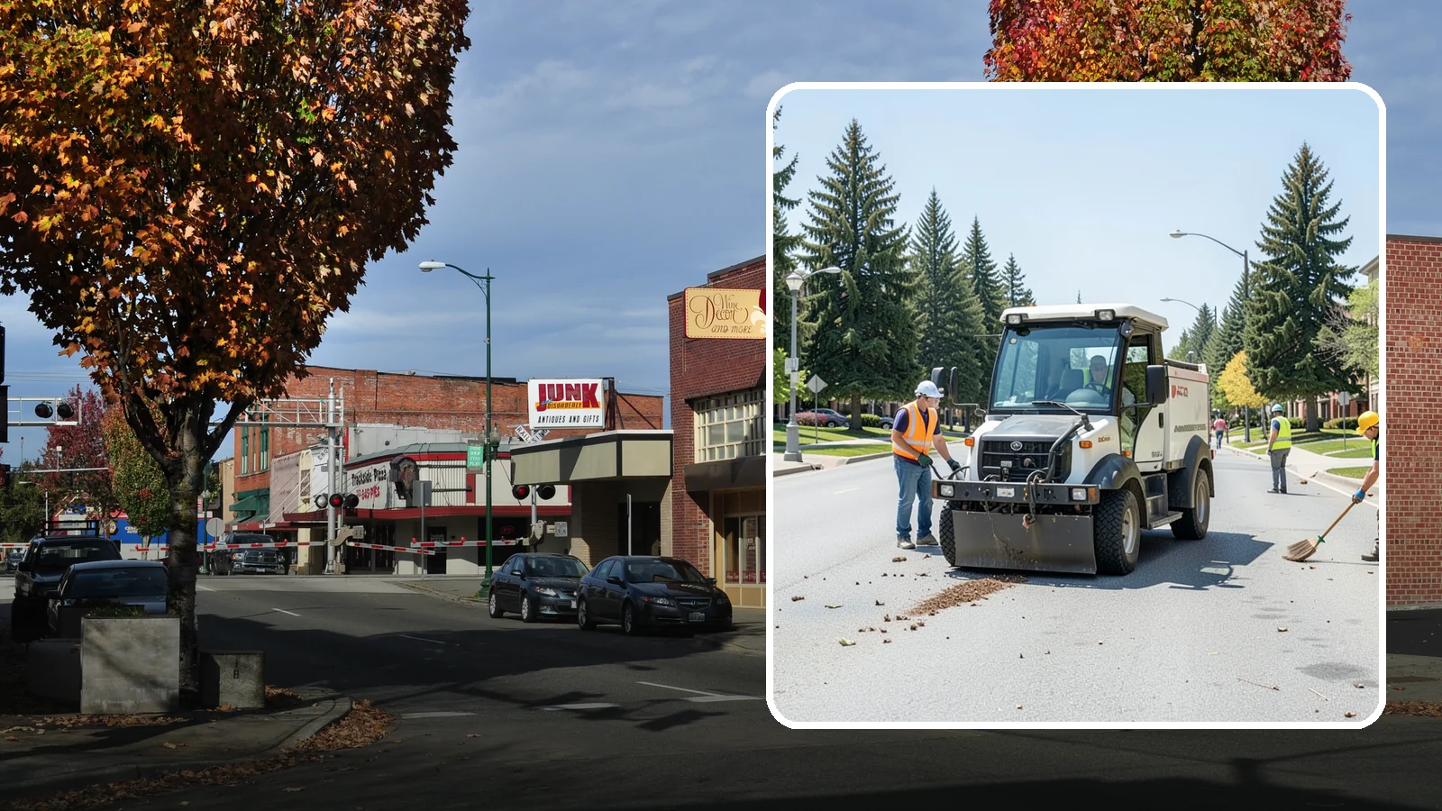Public Space Cleanup in Puyallup, Pierce County, WA - Comprehensive cleaning of downtown cores, plazas, and civic gathering spaces on a scheduled basis.
