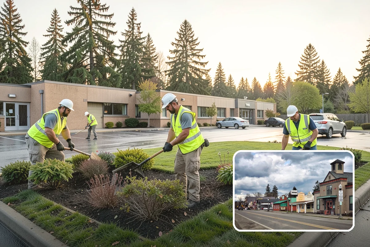 Public Space Cleanup in Roy, Pierce County, WA - A combined cleaning visit rather than separate single-task trips