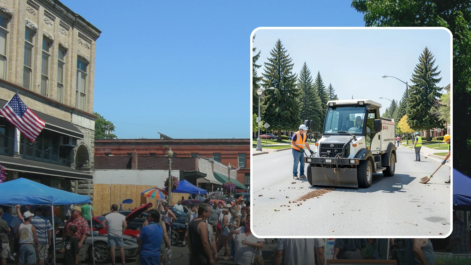 Public Space Cleanup in Snohomish, Snohomish County, WA - Comprehensive cleaning of downtown cores, plazas, and civic gathering spaces on a scheduled basis.