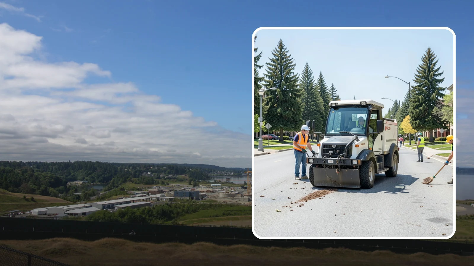 Public Space Cleanup in University Place, Pierce County, WA - Comprehensive cleaning of downtown cores, plazas, and civic gathering spaces on a scheduled basis.
