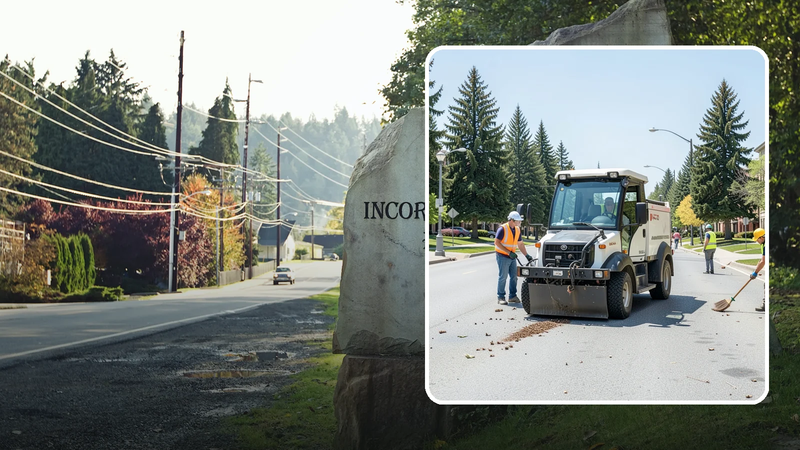 Public Space Cleanup in Wilkeson, Pierce County, WA - Comprehensive cleaning of downtown cores, plazas, and civic gathering spaces on a scheduled basis.
