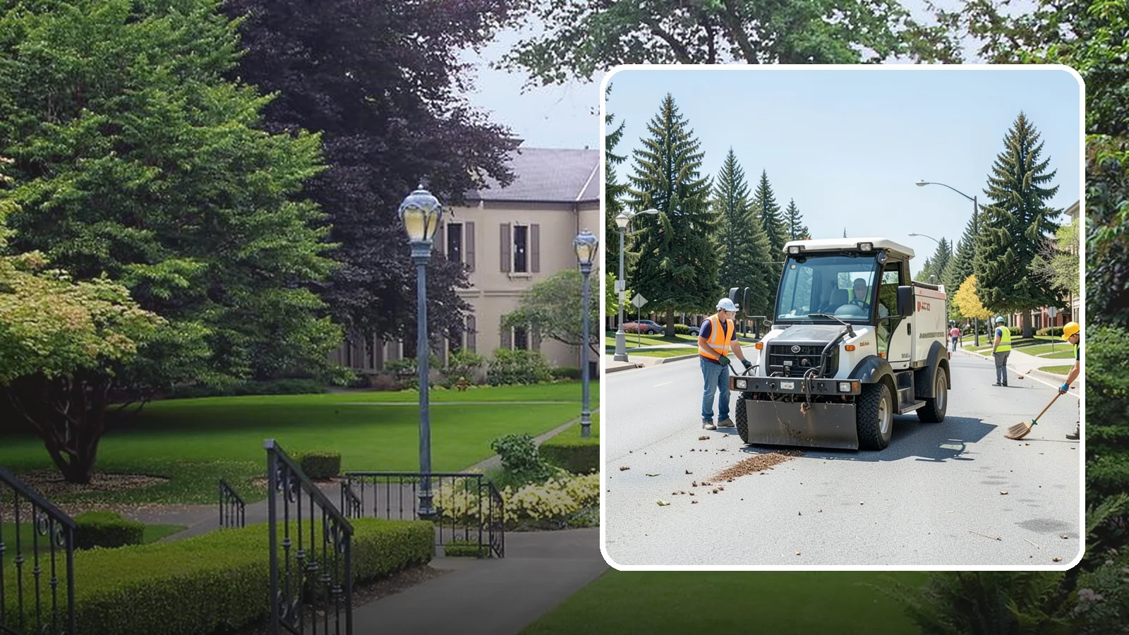 Public Space Cleanup in Woodinville, King County, WA - Comprehensive cleaning of downtown cores, plazas, and civic gathering spaces on a scheduled basis.