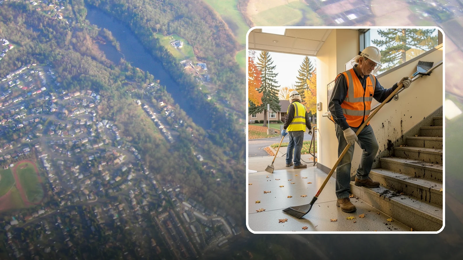 Public Stairwell Cleaning in Algona, King County, WA - We clean public stairwells and stair towers to remove grime, odors, and biohazards for Western Washington facilities.