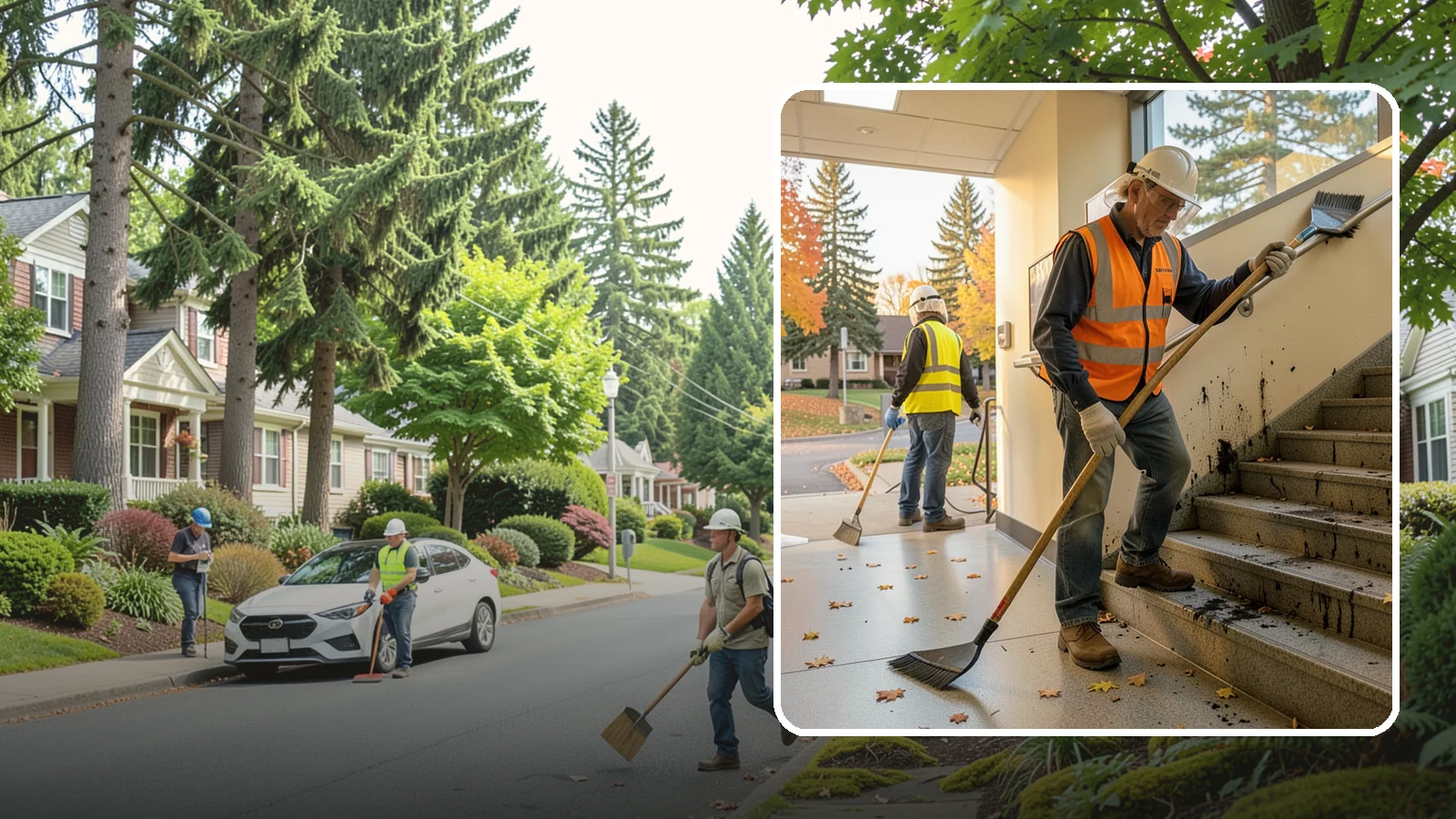 Public Stairwell Cleaning in Beaux Arts Village, King County, WA - We clean public stairwells and stair towers to remove grime, odors, and biohazards for Western Washington facilities.