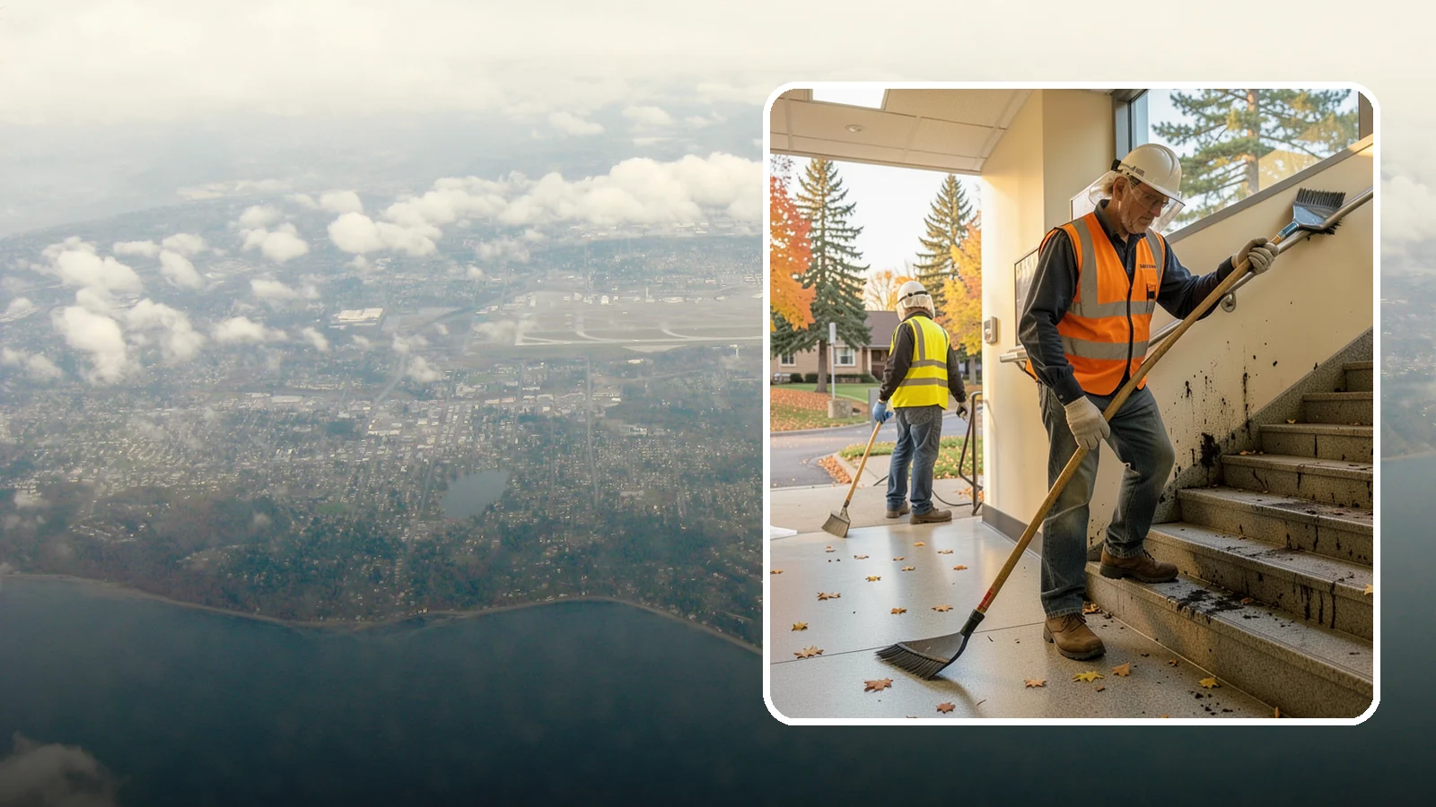 Public Stairwell Cleaning in Burien, King County, WA - We clean public stairwells and stair towers to remove grime, odors, and biohazards for Western Washington facilities.