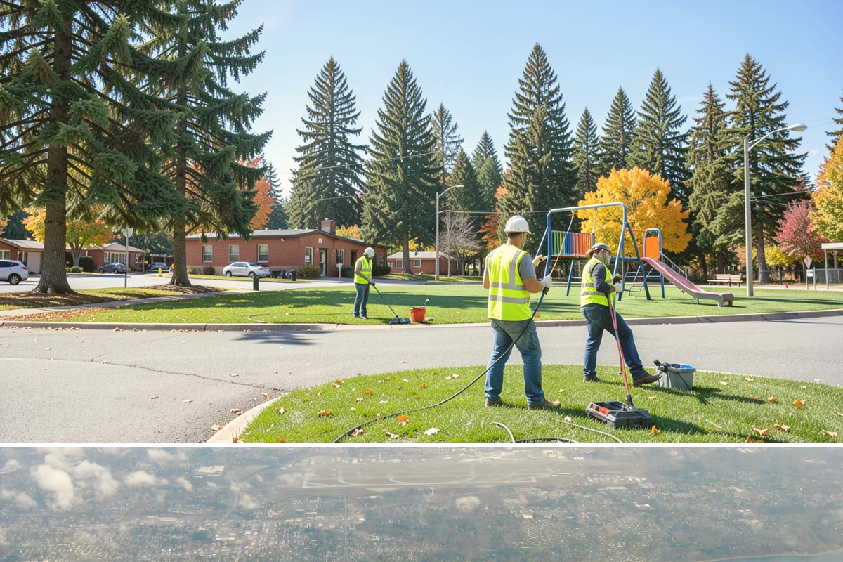 Public Stairwell Cleaning in Burien, King County, WA - Stairwell cleaning is performed year-round since the enclosed spaces are unaffected by weather, with frequency set by usage and...