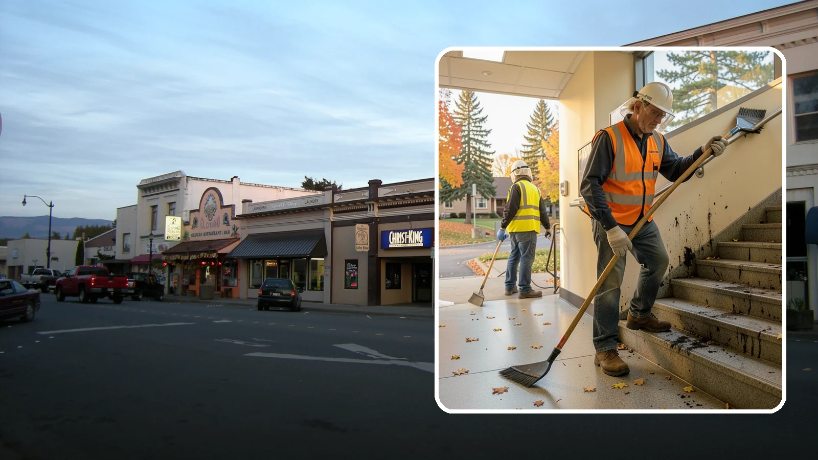 Public Stairwell Cleaning in Burlington, Skagit County, WA - We clean public stairwells and stair towers to remove grime, odors, and biohazards for Western Washington facilities.
