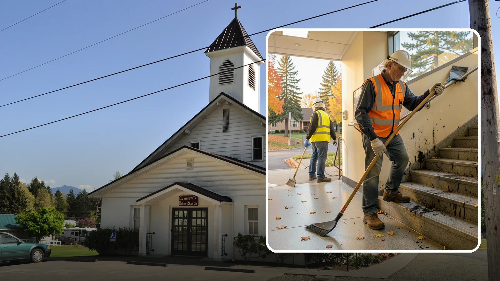 Public Stairwell Cleaning in Concrete, Skagit County, WA - We clean public stairwells and stair towers to remove grime, odors, and biohazards for Western Washington facilities.