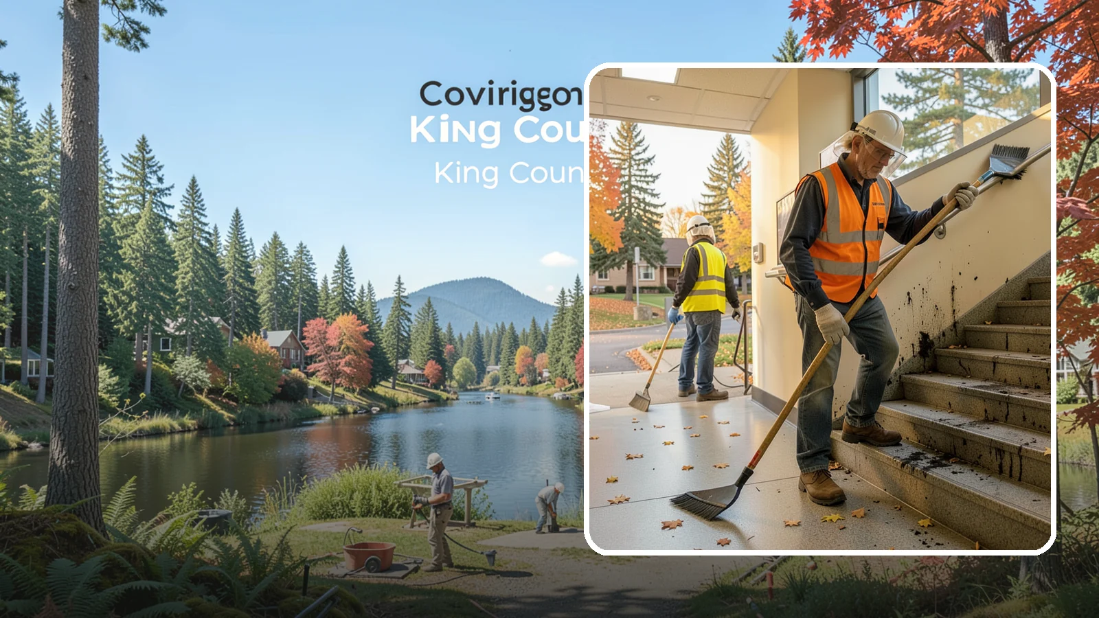 Public Stairwell Cleaning in Covington, King County, WA - We clean public stairwells and stair towers to remove grime, odors, and biohazards for Western Washington facilities.
