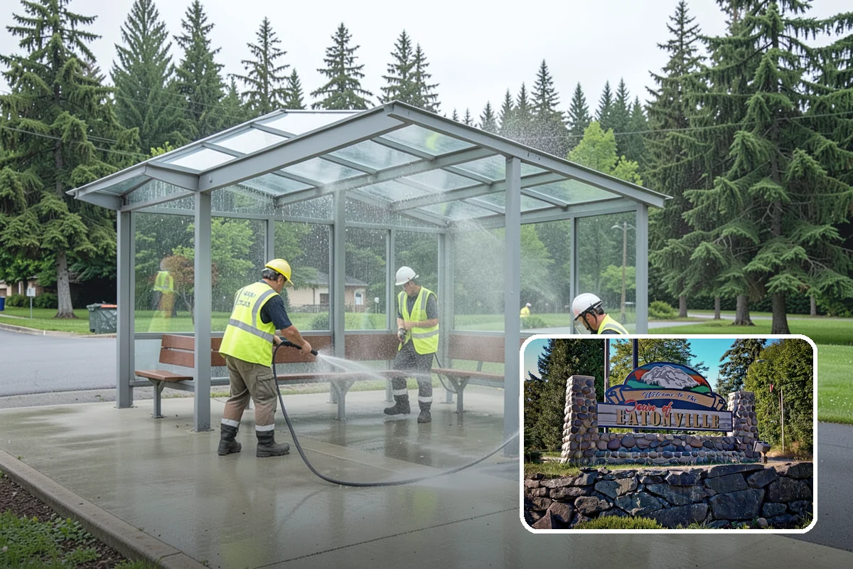 Public Stairwell Cleaning in Eatonville, Pierce County, WA - Disinfecting cleaning removes odors and sanitation hazards
