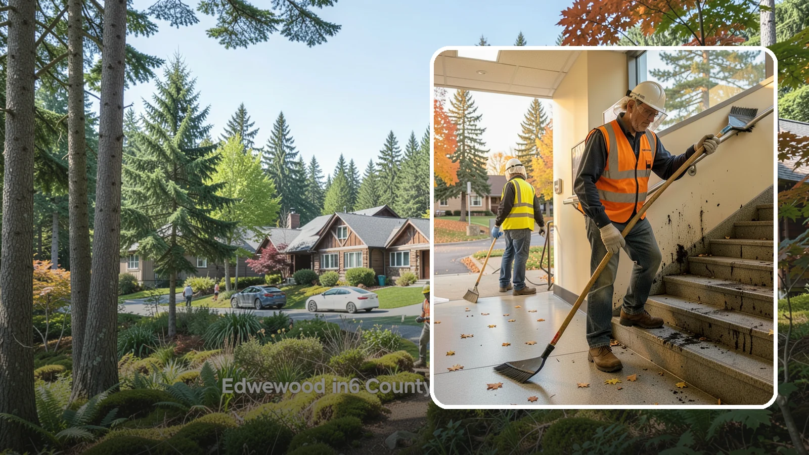 Public Stairwell Cleaning in Edgewood, Pierce County, WA - We clean public stairwells and stair towers to remove grime, odors, and biohazards for Western Washington facilities.