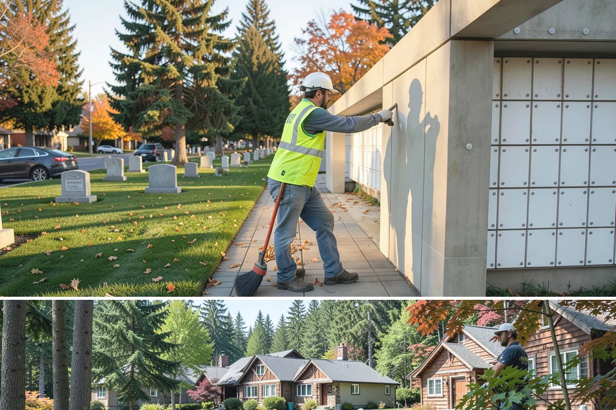 Public Stairwell Cleaning in Edgewood, Pierce County, WA - Stairwell cleaning is performed year-round since the enclosed spaces are unaffected by weather, with frequency set by usage and...