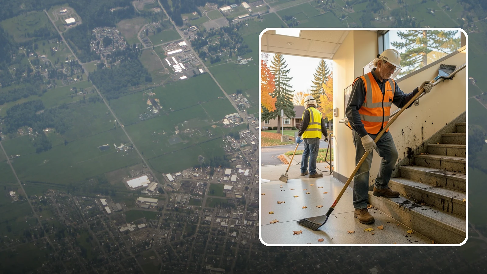 Public Stairwell Cleaning in Enumclaw, King County, WA - We clean public stairwells and stair towers to remove grime, odors, and biohazards for Western Washington facilities.