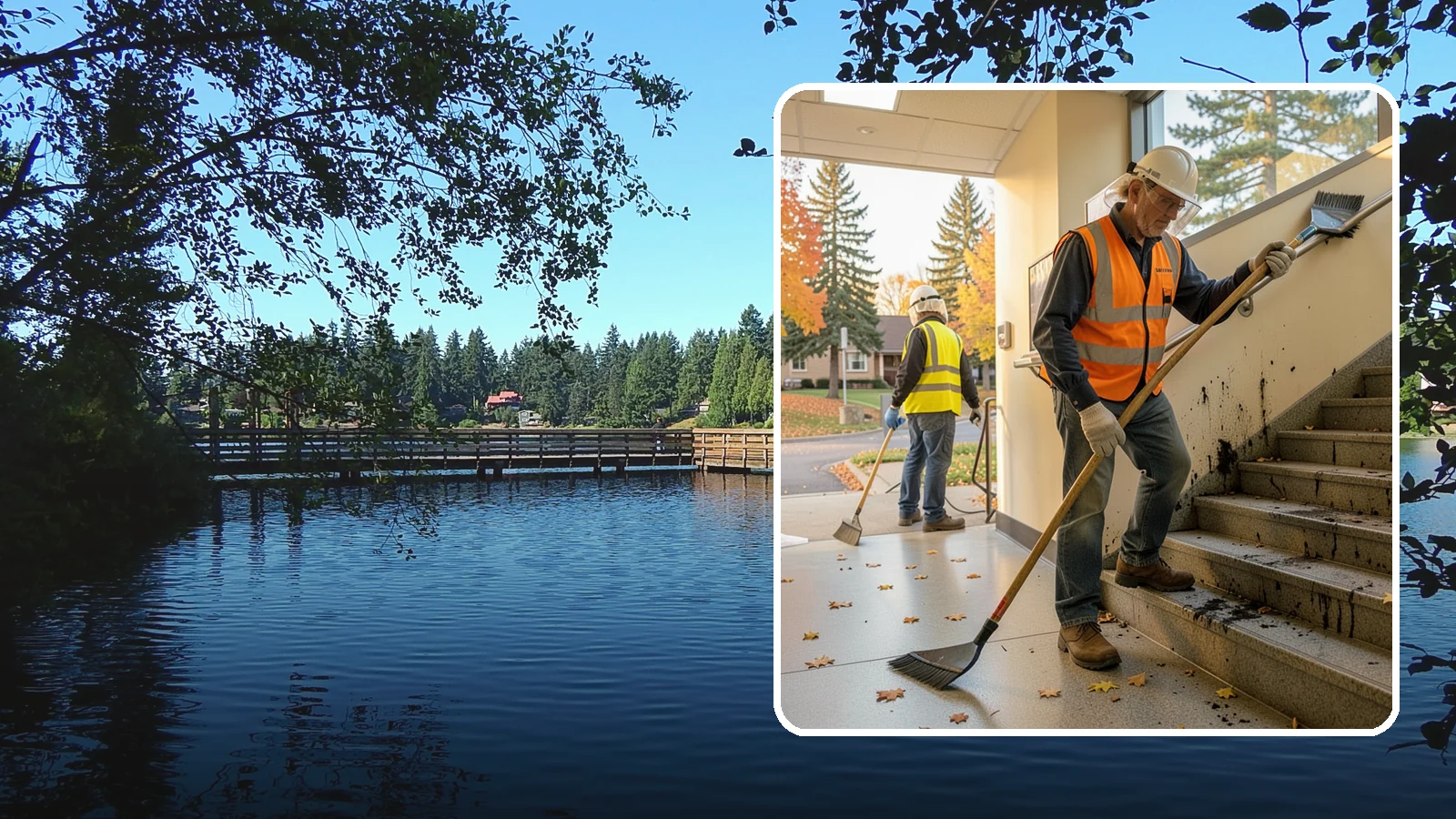 Public Stairwell Cleaning in Federal Way, King County, WA - We clean public stairwells and stair towers to remove grime, odors, and biohazards for Western Washington facilities.