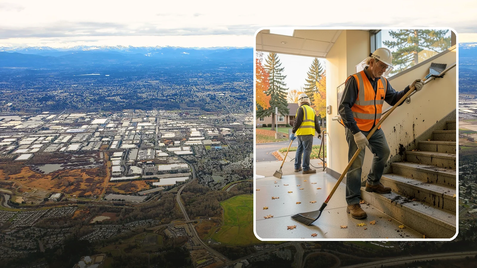 Public Stairwell Cleaning in Kent, King County, WA - We clean public stairwells and stair towers to remove grime, odors, and biohazards for Western Washington facilities.