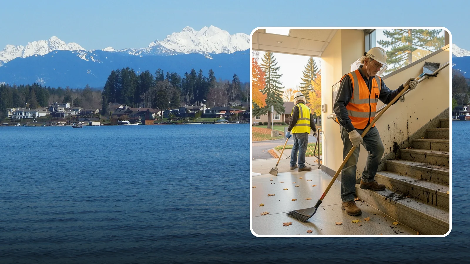 Public Stairwell Cleaning in Lake Stevens, Snohomish County, WA - We clean public stairwells and stair towers to remove grime, odors, and biohazards for Western Washington facilities.