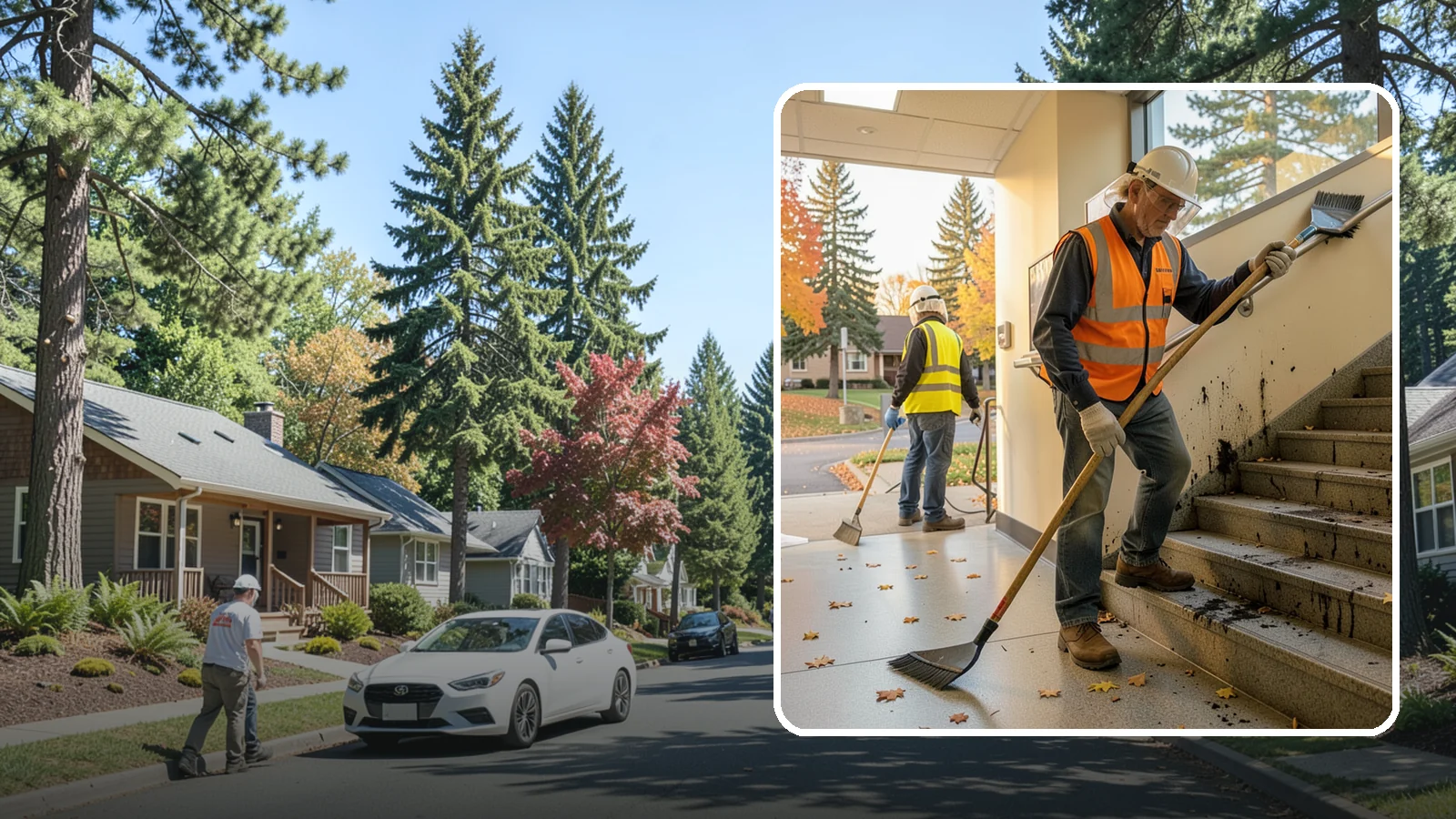 Public Stairwell Cleaning in Orting, Pierce County, WA - We clean public stairwells and stair towers to remove grime, odors, and biohazards for Western Washington facilities.