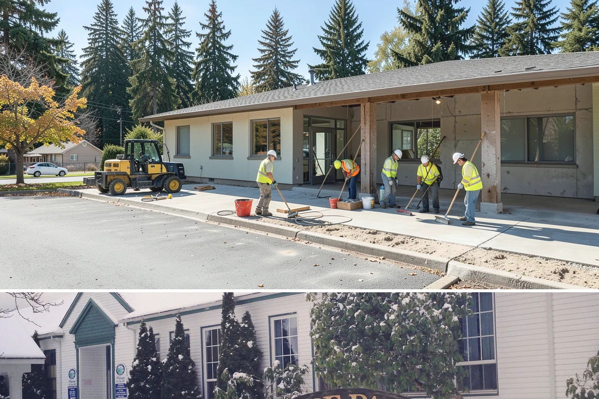 Public Stairwell Cleaning in Pacific, King County, WA - Stairwell cleaning is performed year-round since the enclosed spaces are unaffected by weather, with frequency set by usage and...